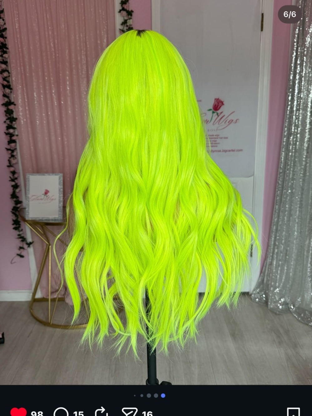 Neon Lime Long Wavy Women’s Wig - Vibrant Lime Green